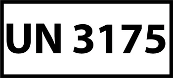 Nalepka ADR z numerem UN 3175 (FOLIA) 12x6cm (rolka po 250 sztuk nalepek)