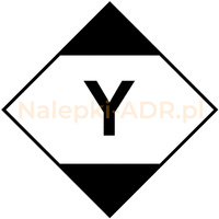 Nalepka LQ z literą Y - Ilości Ograniczone - Limited Quantities (FOLIA) 10x10cm (rolka po 250 sztuk nalepek)