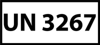 Nalepka ADR z numerem UN 3267 (FOLIA) 12x6cm (rolka po 250 sztuk nalepek)